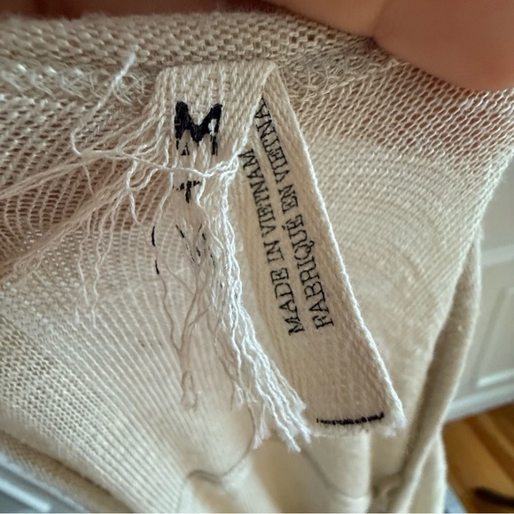 WE THE FREE PEOPLE Miss Rose Top Womens Beige Surplus Blouse Long Sleeve Medium - Picture 7 of 7